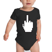 Digital Middle Finger, Digital Middle Finger Art, Digital Middle Finge Baby Bodysuit | Artistshot