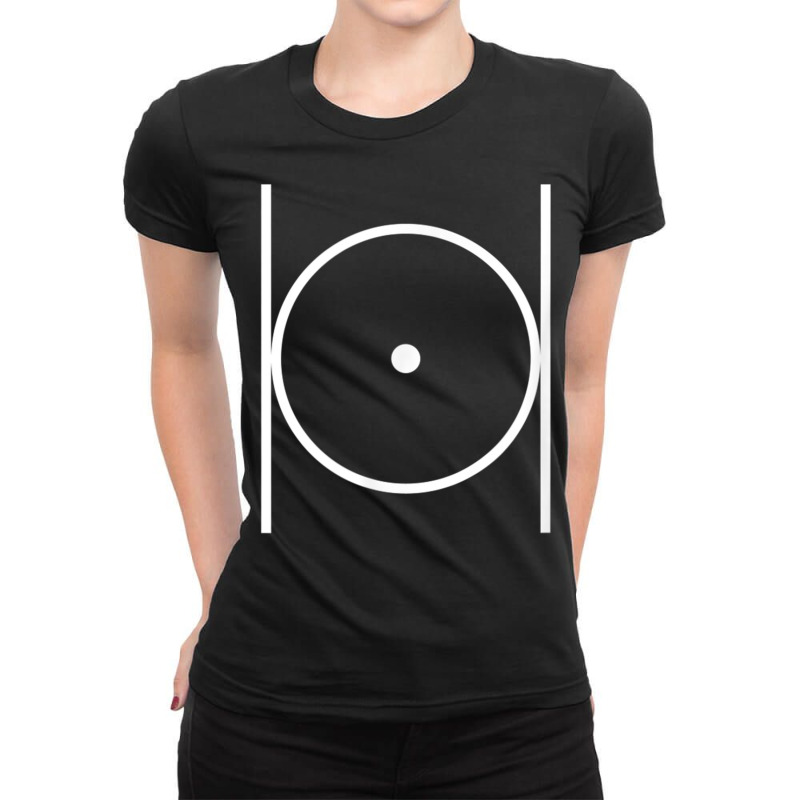 Masonic Point Within A Circle Circumpunct Parallel Lines T Shirt Ladies Fitted T-Shirt by cm-arts | Artistshot