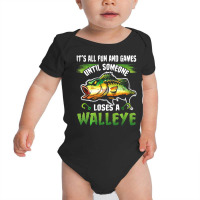 Walleye Fishing, Walleye Fishing Vintage, Walleye Fishing Art, Walleye Baby Bodysuit | Artistshot