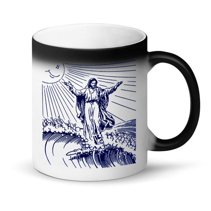 Surfing Jesus, Cool Surf Vintage, The Surfing Jesus, Surfing Jesus, Vi Magic Mug | Artistshot