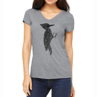 Woodpecker Distressed Print   Vintage Woodpecker T Shirt Women's V-neck T-shirt | Artistshot