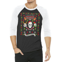 Morbid Ugly Christmas Hail Santa, Morbid, Ugly, Christmas, Hail, Santa 3/4 Sleeve Shirt | Artistshot