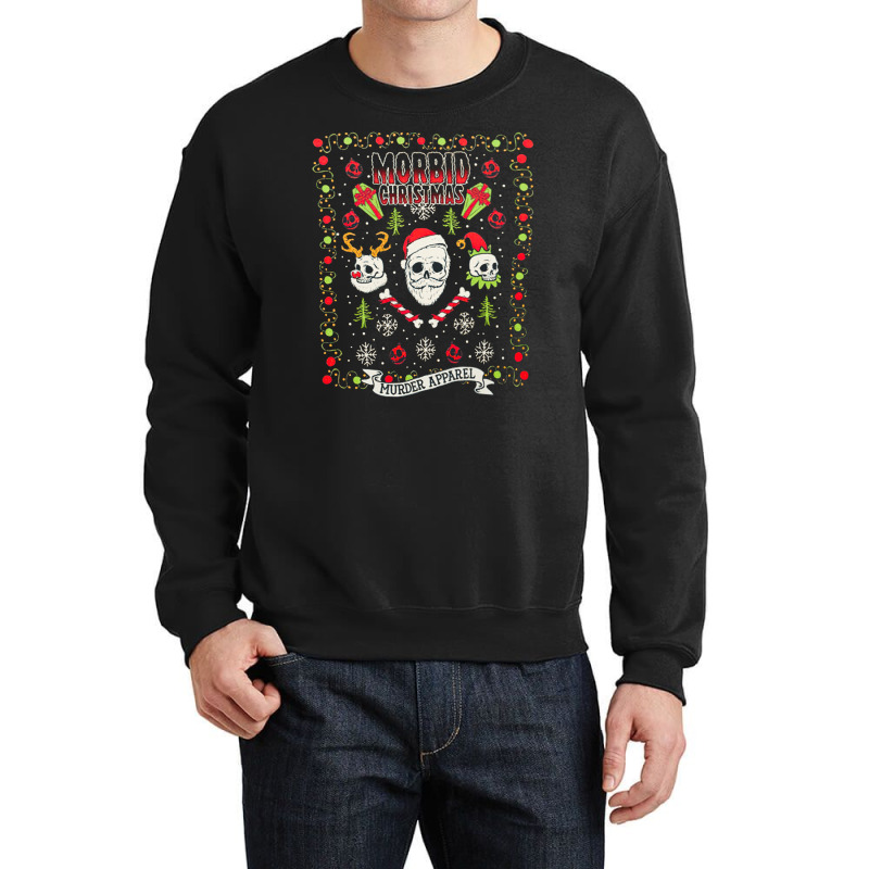 Morbid Ugly Christmas Hail Santa, Morbid, Ugly, Christmas, Hail, Santa Crewneck Sweatshirt | Artistshot