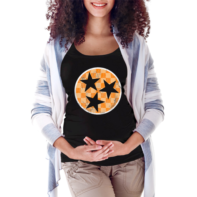 Tennessee Flag Weekend Fan Of The Vols Football Orange White T Shirt Maternity Scoop Neck T-shirt by cm-arts | Artistshot