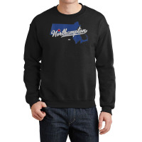 Northampton Massachusetts Ma Map Crewneck Sweatshirt | Artistshot