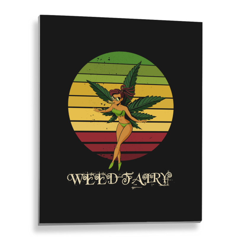 Weed Fairy, Weed Fairy Art, Weed Fairy Painting, Weed Fairy Vintage, W Metal Print Vertical | Artistshot