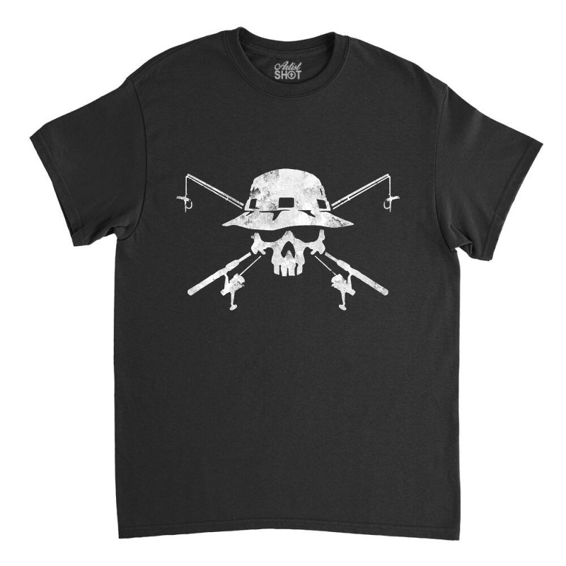 Fishing Skull, Fishing Skull Vintage, Fishing Skull Art, Fishing Skull Classic T-shirt by SHUTREI55 | Artistshot