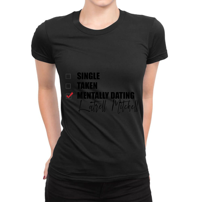 Mentally Dating Latrell Mitchell Ladies Fitted T-Shirt by cm-arts | Artistshot