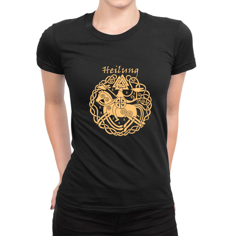 Heilung Horse Viking Warrior Mythology Ladies Fitted T-Shirt by KiannaLe | Artistshot