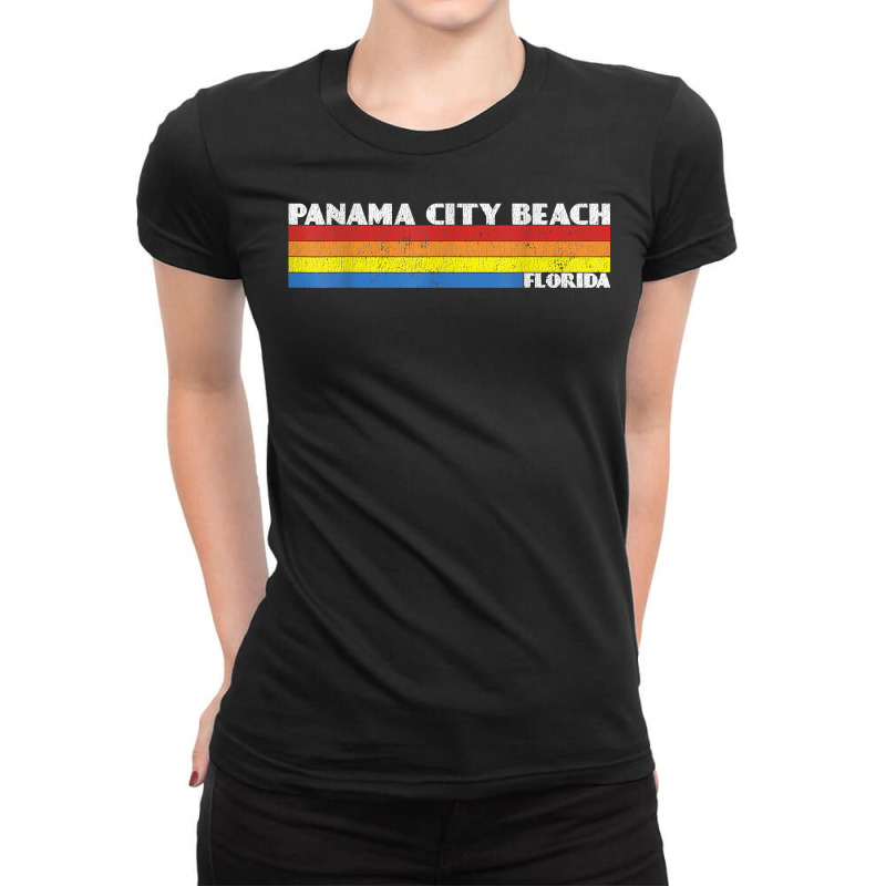 Retro 80s Panama City Beach Florida Fl Souvenir T Shirt Ladies Fitted T-Shirt by cm-arts | Artistshot