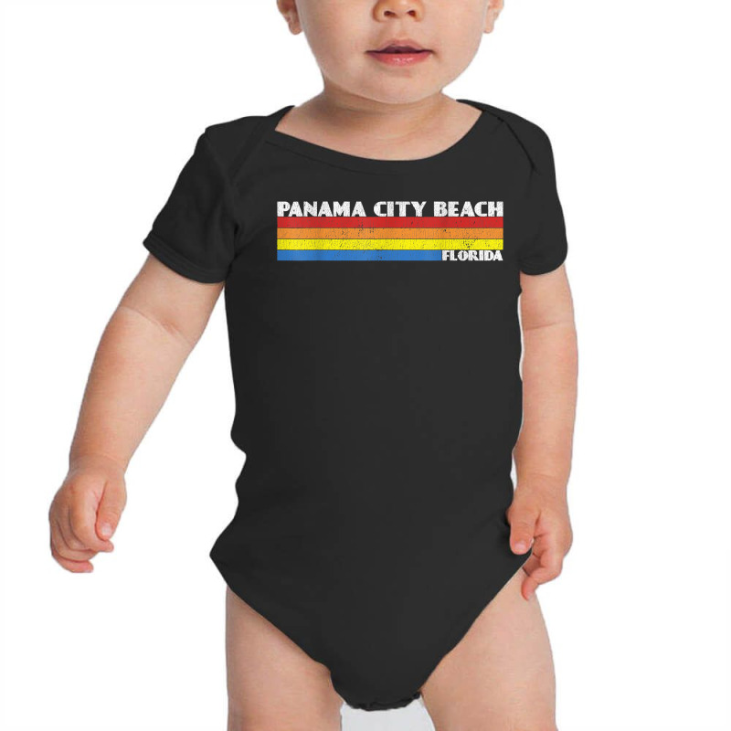 Retro 80s Panama City Beach Florida Fl Souvenir T Shirt Baby Bodysuit by cm-arts | Artistshot