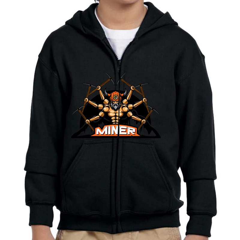 God Of Miner, God Of Miner Art, God Of Miner Painting, God Of Miner Vi Youth Zipper Hoodie by cm-arts | Artistshot