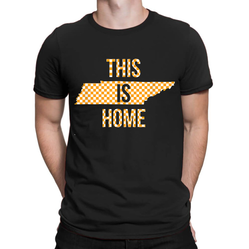 Orange White Tennessee State Outline Tennessee This Is Home T Shirt T-Shirt by cm-arts | Artistshot