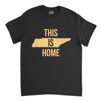 Orange White Tennessee State Outline Tennessee This Is Home T Shirt Classic T-shirt | Artistshot