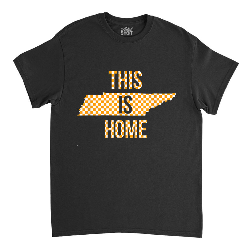 Orange White Tennessee State Outline Tennessee This Is Home T Shirt Classic T-shirt by cm-arts | Artistshot