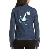 Milky Way Funny Space, Milky Way Funny Space Art, Milky Way Funny Spac Ladies Denim Jacket | Artistshot