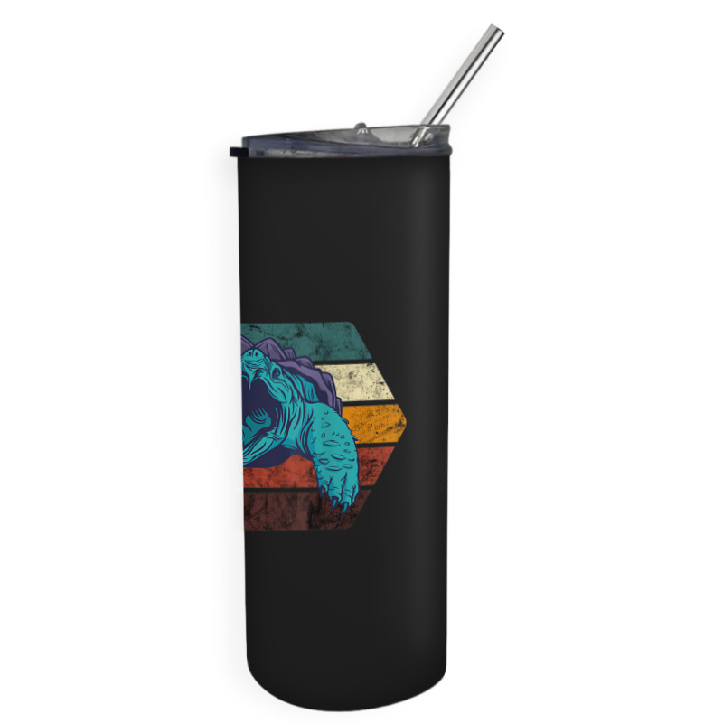 Snapping Turtle Retro Reptile Lover Sea Animal Snap Turtle Skinny Tumbler | Artistshot