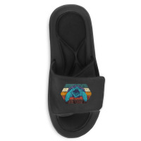 Snapping Turtle Retro Reptile Lover Sea Animal Snap Turtle Slide Sandal | Artistshot