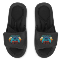 Snapping Turtle Retro Reptile Lover Sea Animal Snap Turtle Slide Sandal | Artistshot