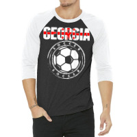 Georgia Soccer Lovers Jersey Support Georgian Football Team T Shirt 3/4 Sleeve Shirt | Artistshot