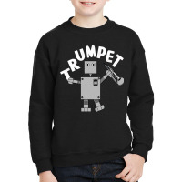 Trumpet Robot, Trumpet Robot Art, Trumpet Robot Vintage, Trumpet Robot Youth Sweatshirt | Artistshot