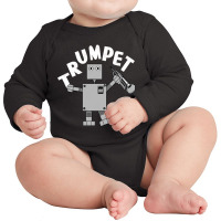 Trumpet Robot, Trumpet Robot Art, Trumpet Robot Vintage, Trumpet Robot Long Sleeve Baby Bodysuit | Artistshot