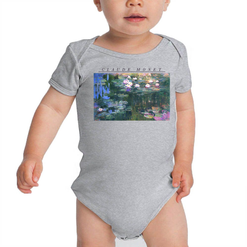 Trendy Claude Monet Lily Pad Picture T Shirt Baby Bodysuit by cm-arts | Artistshot