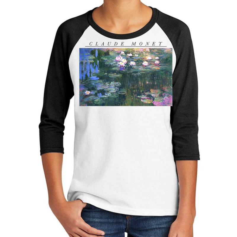 Trendy Claude Monet Lily Pad Picture T Shirt Youth 3/4 Sleeve by cm-arts | Artistshot