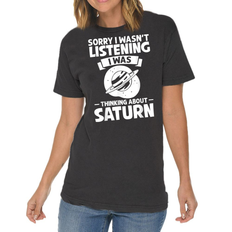 Saturn Planet Ring Solar System Gas Atmosphere Space T Shirt Vintage T-Shirt by cm-arts | Artistshot