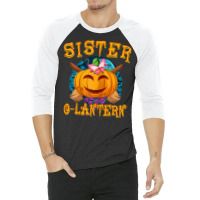 Brother Sister Halloween Costume Jack O Lantern Pumpkin 3/4 Sleeve Shirt | Artistshot