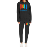 Retro 1970's Style Marietta Georgia Skyline T Shirt Hoodie & Jogger Set | Artistshot