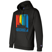 Retro 1970's Style Marietta Georgia Skyline T Shirt Champion Hoodie | Artistshot