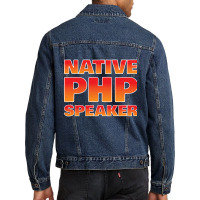 Native Php Speaker, Native Php Speaker Art, Native Php Speaker Vintage Men Denim Jacket | Artistshot