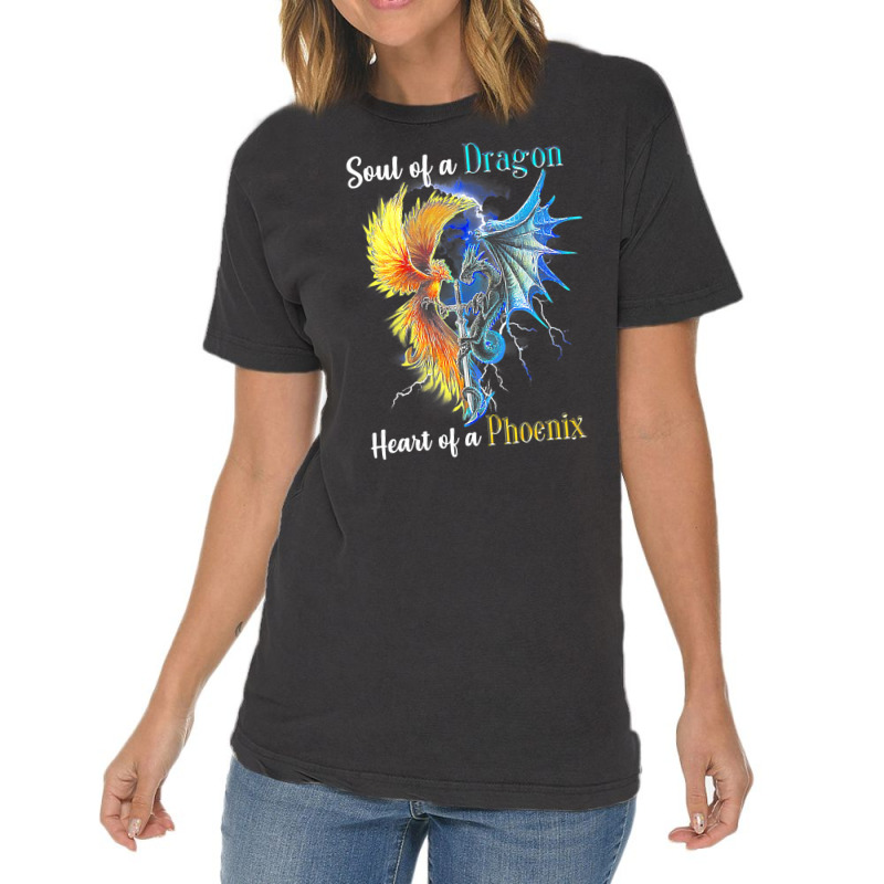 Soul Of A Dragon Heart Of A Phoenix Tee For Men Women T Shirt Vintage T-Shirt by trokeryth | Artistshot