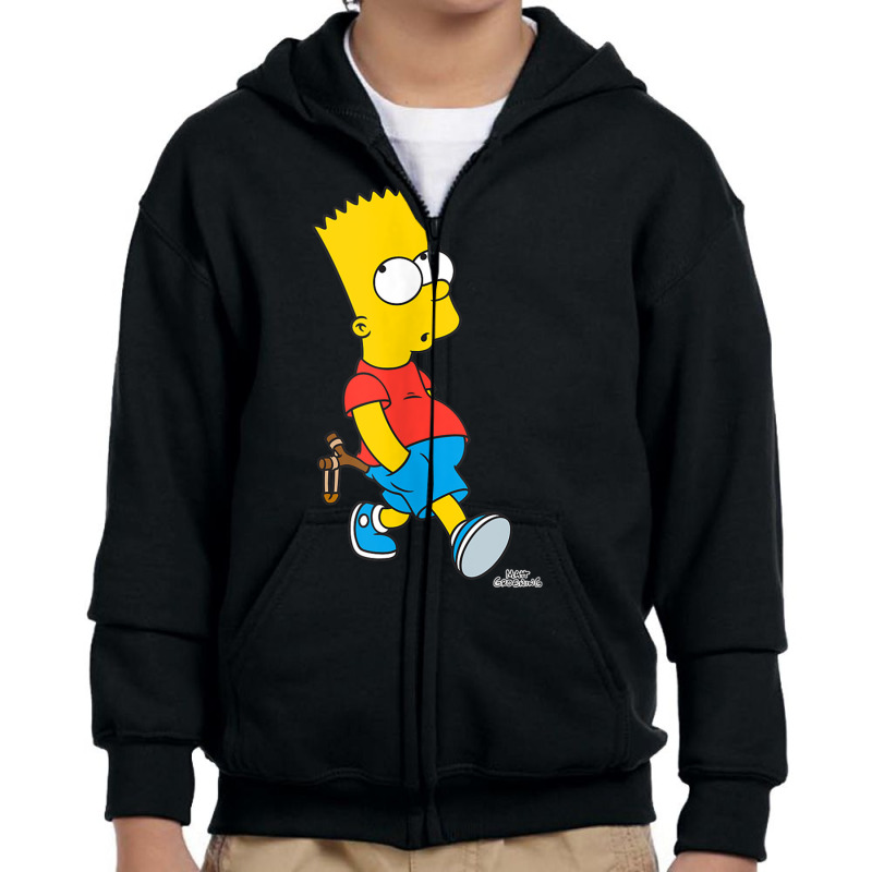 The Simpsons Bart Simpson With Slingshot Tank Top Youth Zipper Hoodie | Artistshot