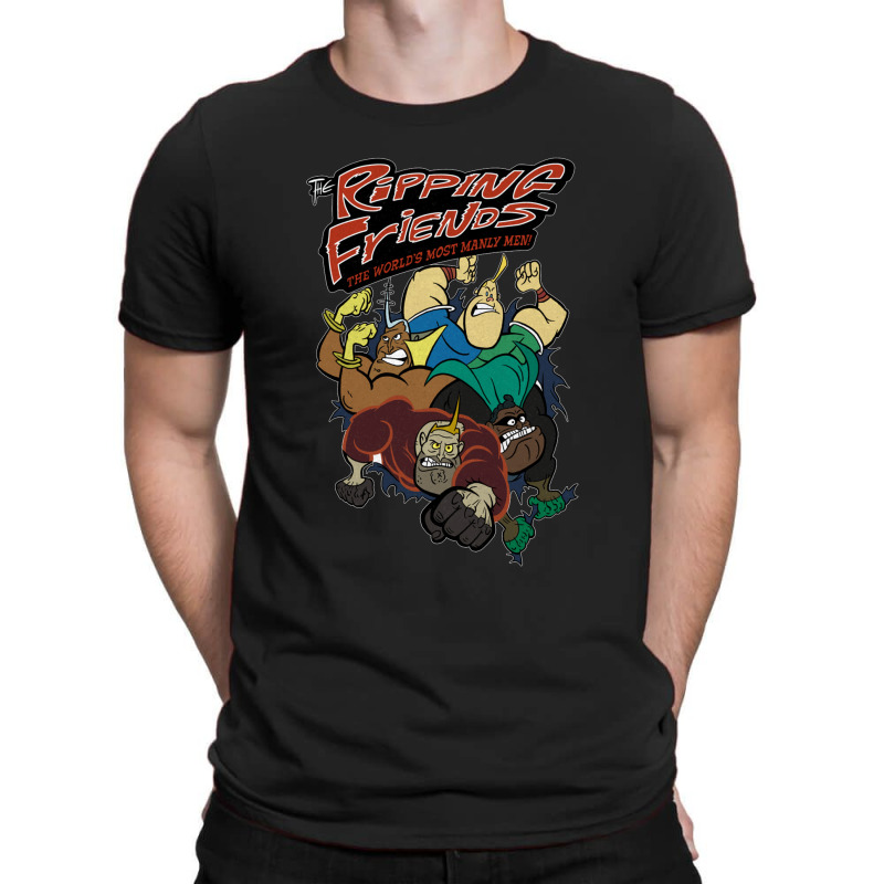 Tribute-to-the-ripping-friends-the-world's-most-manly-men!-superhero-p T-shirt | Artistshot