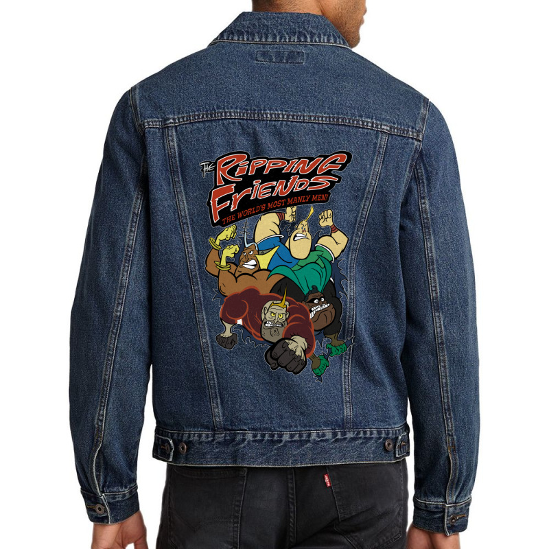 Tribute-to-the-ripping-friends-the-world's-most-manly-men!-superhero-p Men Denim Jacket | Artistshot