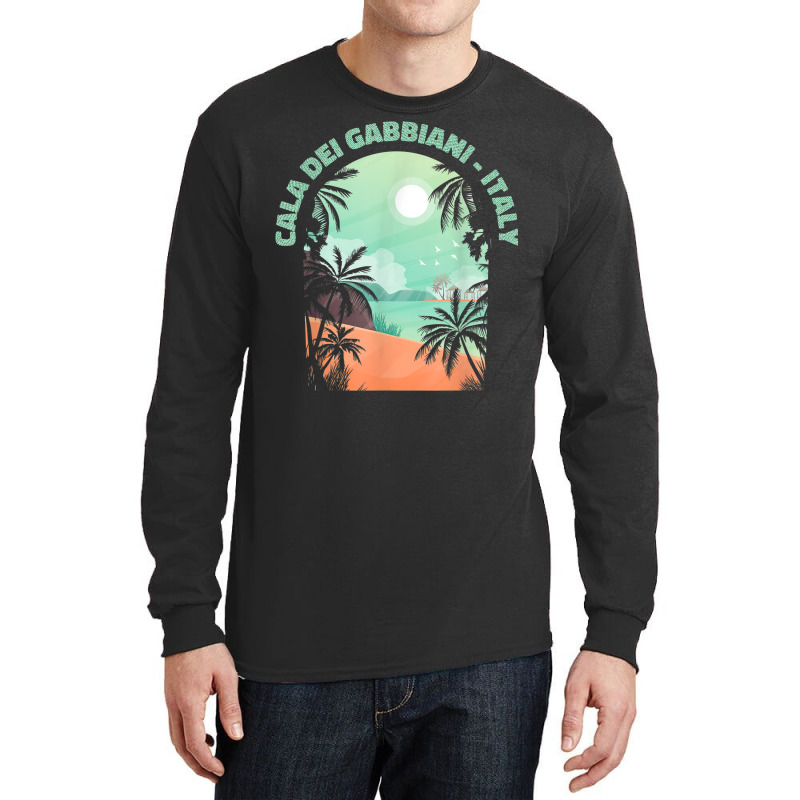 Cala Dei Gabbiani Souvenir   Italy Reminder Long Sleeve Shirts | Artistshot