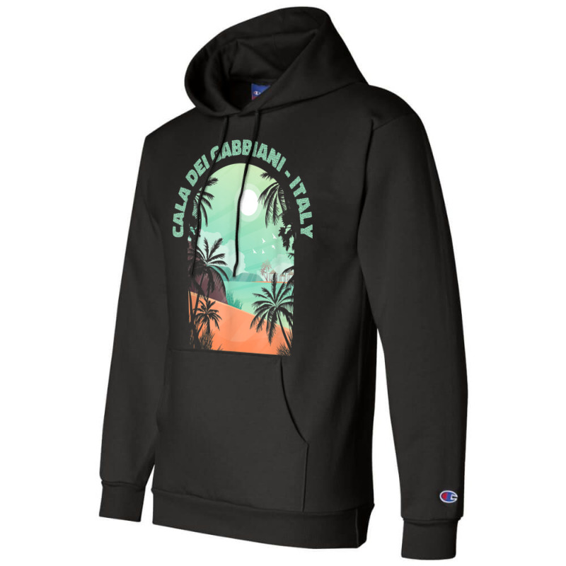 Cala Dei Gabbiani Souvenir   Italy Reminder Champion Hoodie | Artistshot