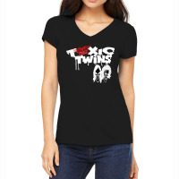 Toxic Twins On Black Classic Women's V-neck T-shirt | Artistshot