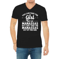 Girl Out Of Manassas Va Virginia Gift Funny Home Roots Usa T Shirt V-neck Tee | Artistshot