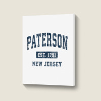 Paterson New Jersey Nj Vintage Athletic Sports Design Tank Top Portrait Canvas Print | Artistshot