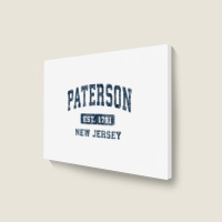 Paterson New Jersey Nj Vintage Athletic Sports Design Tank Top Landscape Canvas Print | Artistshot