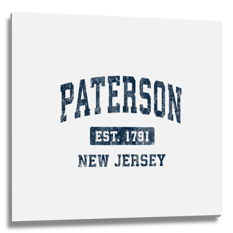 Paterson New Jersey Nj Vintage Athletic Sports Design Tank Top Metal Print Square | Artistshot