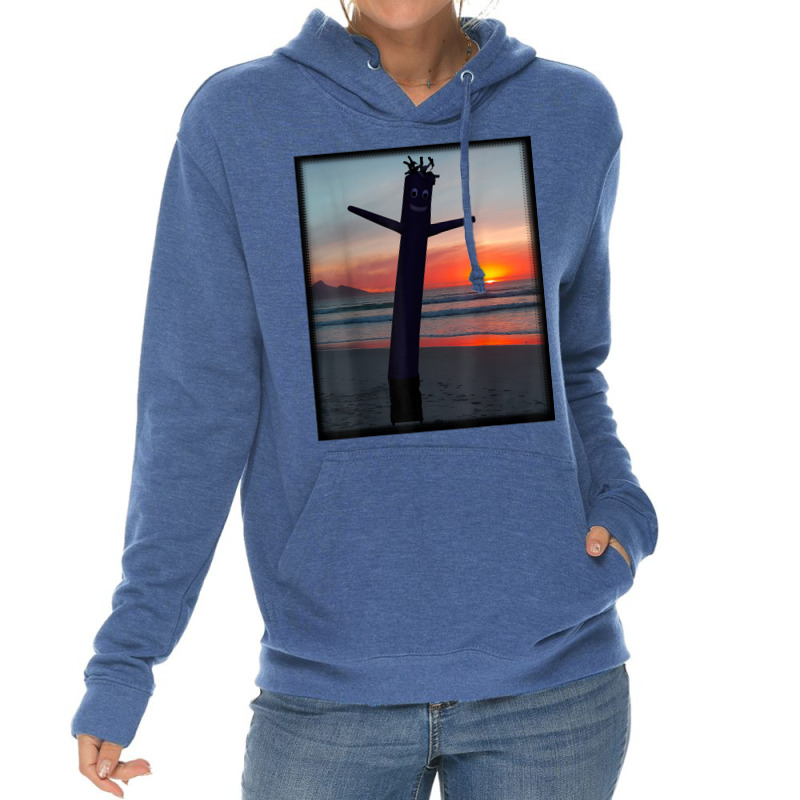 Sunset Wacky Waving Inflatable Tube Man Air Dancer Lightweight Hoodie by cm-arts | Artistshot