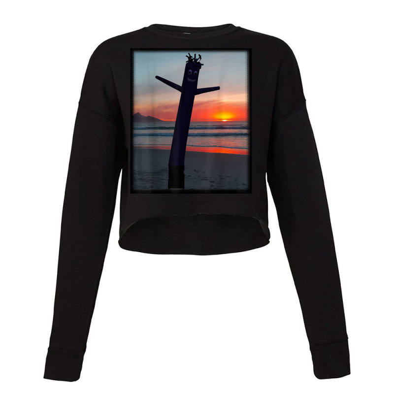 Sunset Wacky Waving Inflatable Tube Man Air Dancer Cropped Sweater by cm-arts | Artistshot