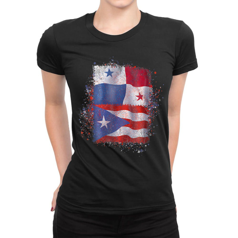 Puerto Rican Panamanian Love Tank Top Ladies Fitted T-Shirt by cm-arts | Artistshot