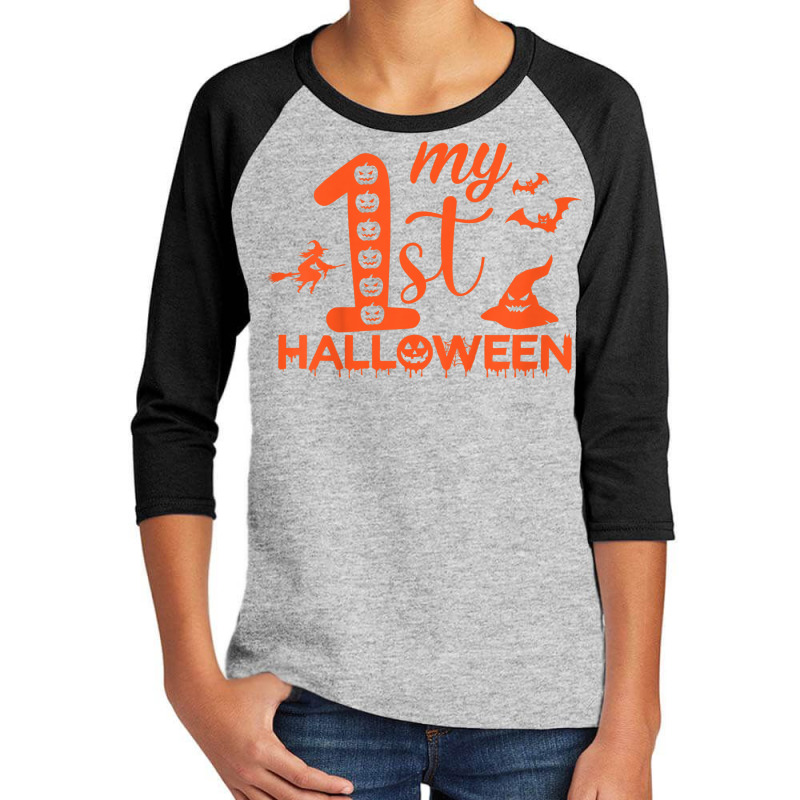 Kids Funny My First Halloween Matching Family Halloween Costume Youth 3/4 Sleeve | Artistshot