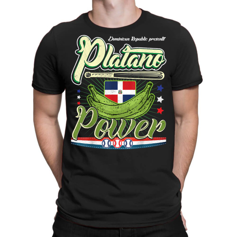 Dominican Republic Platano Power Baseball Dr Flag T Shirt T-shirt | Artistshot