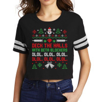 Ugly Xmas Sweater Deck The Halls With Beta Blockers Nurse Scorecard Crop Tee | Artistshot